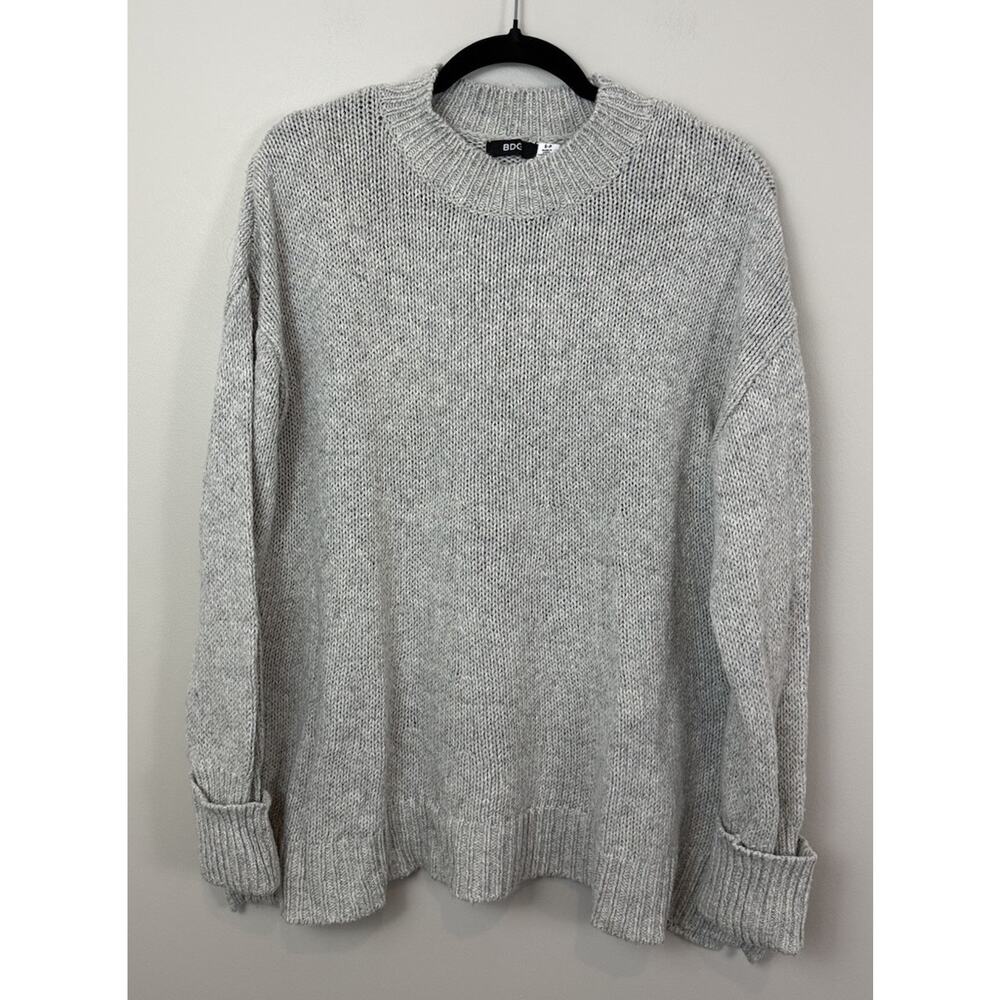 BDG Urban Outfitters Women’s S Sweater Gray Crew Neck Oversized Cotton Angora